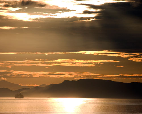 Sunset in the Straight